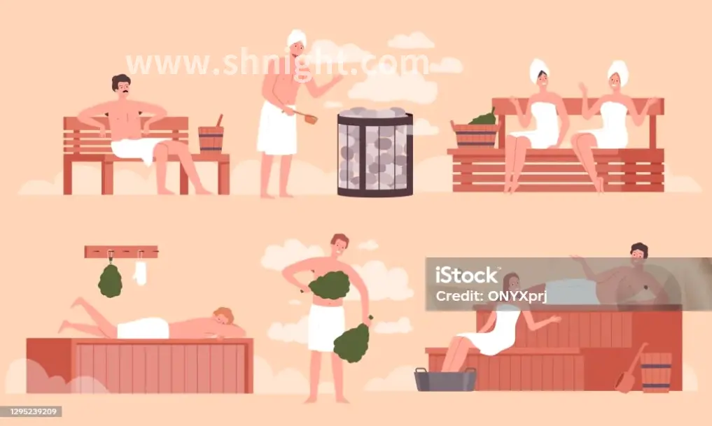 蒸汽房里的放松时光